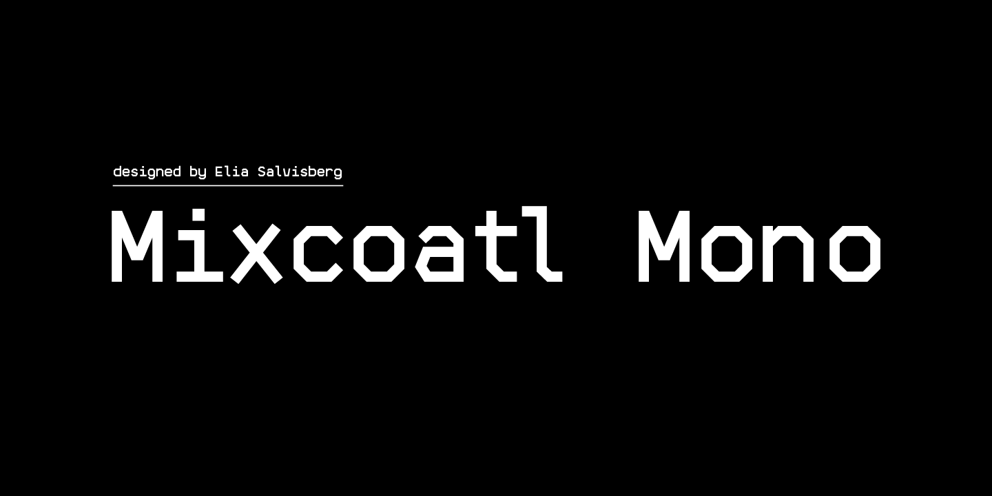 Пример шрифта Mixcoatl Mono #1